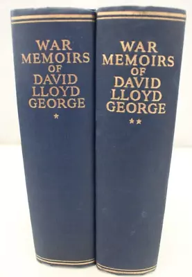 War Memoirs Of David Lloyd George Vols 1 & 2 VINTAGE HB Illustrated Odhams 1938 • £10