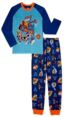 Space Jam Pajamas Set T Shirt Pants Tune Squad Bugs Bunny Girl Boy Sz 4-12 NWT • $11.28