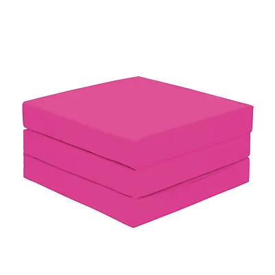 Ready Steady Bed Pink Water Resistant Z Bed Chair Fold Out Futon Guest Mattress • £52.97