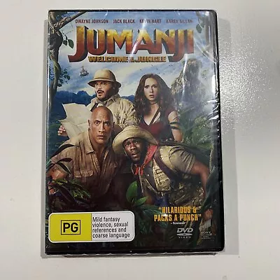 Jumanji Welcome To The Jungle DVD Jack Black Region 4 PAL Brand New Sealed • $12.99