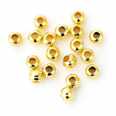 £2.89 • Buy 250 Gold Plated Spacer Beads 3mm Jewellery Making Findings Crimps J101970