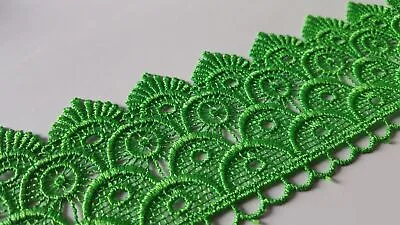Guipure Venice Lace Trim Edging Green For Sewing Craft Costumes Home Decor • £6.73