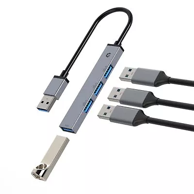 Thin USB Hub Mini USB C Hub Docking Station With 4 Ports (1 X USB 3.0 And 3 ... • $6.82