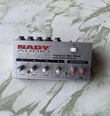 Nady Audio 4-Channel Stereo Mini Mixer Model MM-242 Missing Power Cord • $24.95