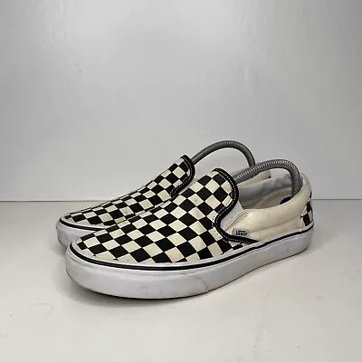 Vans Mens Classic Checkerboard Slip On Canvas Shoes UK 8 • £40