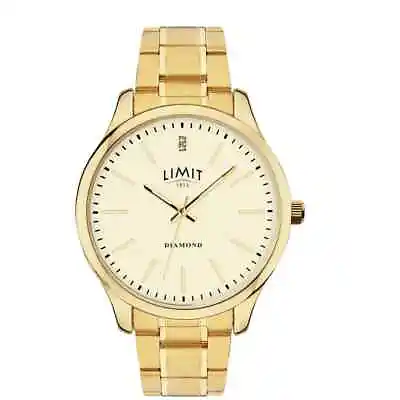 Limit Men's Gold Platted Stainless Steel Bracelet Watch • £26.66