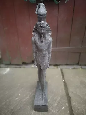 Egyptian Pharoah Ramses Black Stone Statue Figure • £20