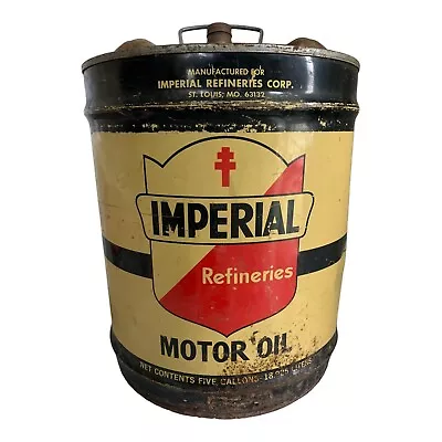 Vintage Imperial Oil Can 5 Gallon Imperial Refineries St Louis MO  • $59.99