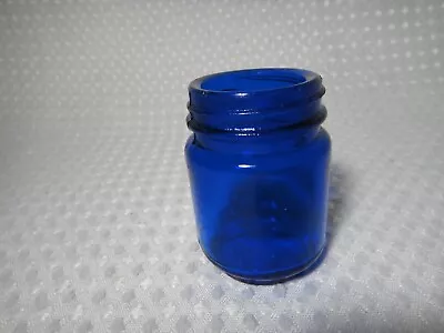 Vintage Vicks Cobalt Blue Small Glass Vapor Jar Medicine Bottle Screw Top No Lid • $8.99