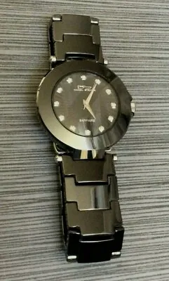$125.10 • Buy Daniel Steiger Luxury Sapphire Men's Watch Round Black Dial Ceramic Linked Band!