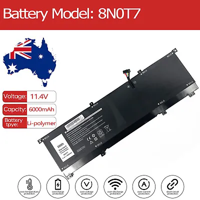 8N0T7 Battery For Dell XPS 15 P73F(DF13) D2805TS I5-8305G I7-8705G P73F Laptop • $74.97