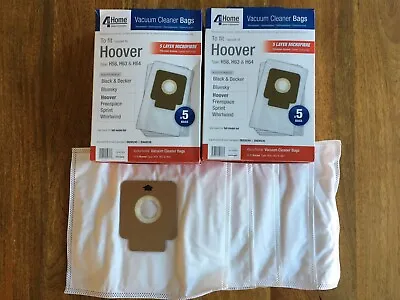 H58 H63 H64 Microfibre Hoover Bags 2 X Boxes Of 5 Plus 5 Loose 15 Bags In Total • £25