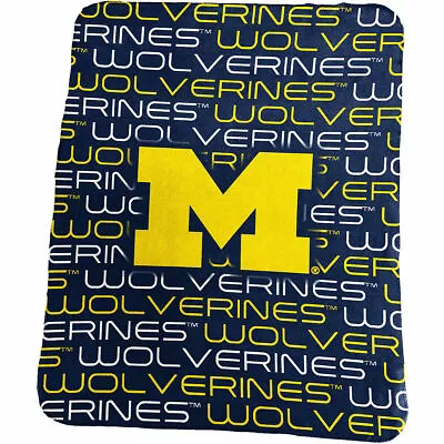 LOGO CHAIR MICHIGAN WOLVERINES CLASSIC FLEECE THROW. Christmas Gift Idea. • $16.99