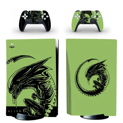 $22.95 • Buy Playstation 5 PS5 Disk Console Skin Alien +2 Controllers