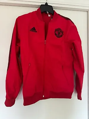 Adidas Manchester United FC Anthem Jacket Football Soccer Red DX9073 (Youth L) • $27