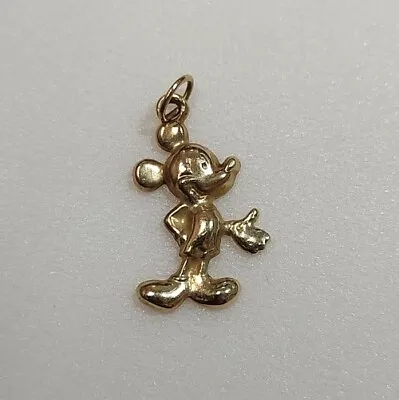 Vintage 14K Yellow Solid Gold Disney Mickey Mouse Charm 3/4  • $124.95