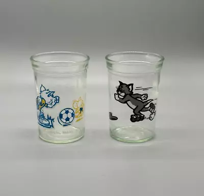 Vintage Tom And Jerry 6oz Glasses By Welches / Set Of 2 • $15