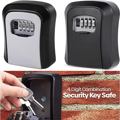 Wall Mounted Key Safe 4 Digit Combination Key Safe Door Security Key Lock Box • £7.99