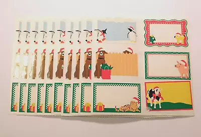 Mrs. Grossman's Lot Of 10 Sheets ~Christmas Labels Animals~ 2001 Stickers 6x6 • $21.99