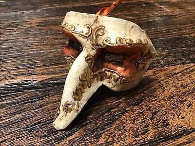 Vtg Venetian Wall Decor Mardi Gras Plague Doctor Papier-mÂchÉ Small Mask Italy  • $27