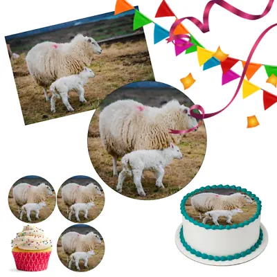 Sheet Animal Cake Topper Party Decoration Edible Birthday Gift Celebration Farm • £5.49