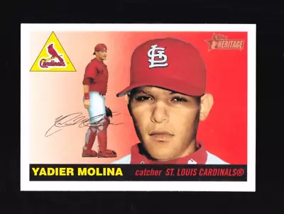 2004 Topps Heritage YADIER MOLINA Rookie Card #355 - Cardinals High Grade • $67