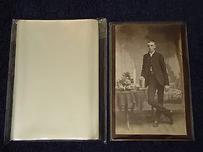 100 CABINET CARD Cab Photo SLEEVES Pack/Lot ARCHIVAL SAFE Quality 1.5 Mil Poly • $11.99