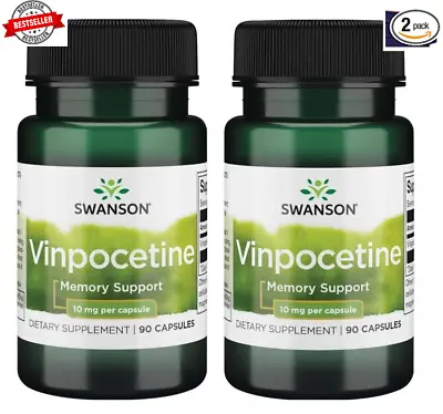 Vinpocetin 180 Capsules (2x90) 10 Mg Promotes Healthy Memory And Concentration • $18.95