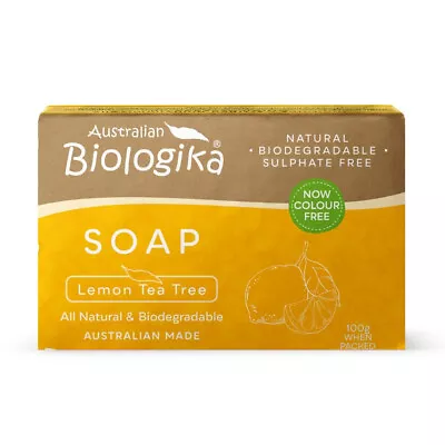 Biologika Lemon Scented Tea Tree Soap Bar 100g - Natural Ingredients - Recycled • $5.44