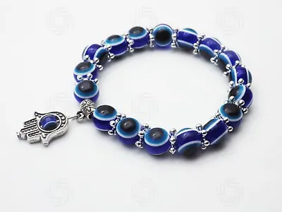 Hamsa Bracelet Hand Of Fatima Evil Eye Reiki Luck Muslim Blue Meditation Love UK • $3.72