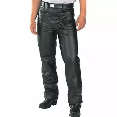 Pant Leather Jeans Style Men's Pants Men Motorbike Real Trousers Waist Black 50 • $95.20