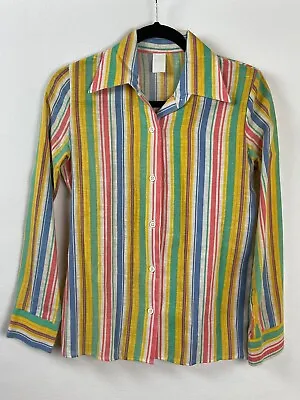 Vintage 1970s Clothing Button Up Size Small Made USA 70s • $20