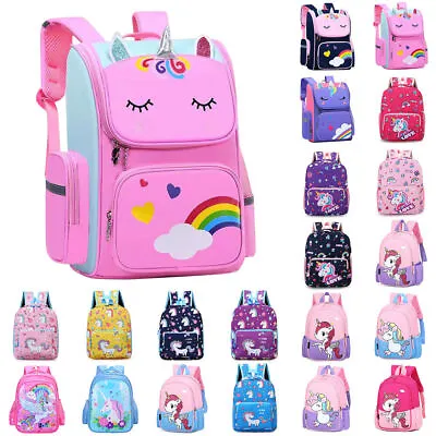 $23.36 • Buy Kids Girls Unicorn Cartoon Shoulder Backpack Travel School Bags Book Rucksack