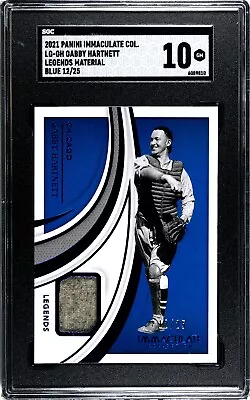 2021 Panini Immaculate Gabby Hartnett JERSEY Material BLUE /25 SGC 10 GEM MINT • $50