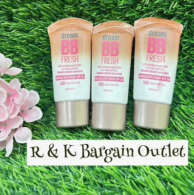 3 - Maybelline Dream BB Fresh Skin Hydrating Beauty Balm Protector 140 Deep Read • $9.94