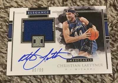 Christian Laettner 2017-18 Impeccable Elegance Retired Jersey Auto /99 • $25.20