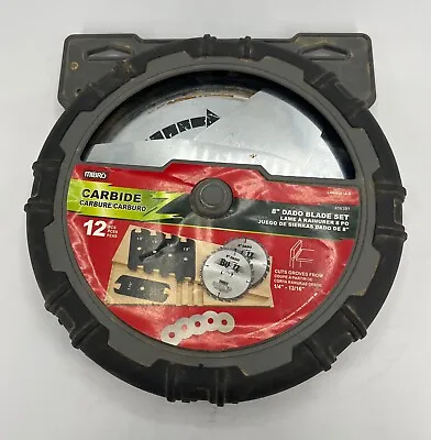 MIBRO 416381 8 Inch Carbide Stacking Dado Saw Blade Set *Missing 2 Pieces*(5817) • $27.50