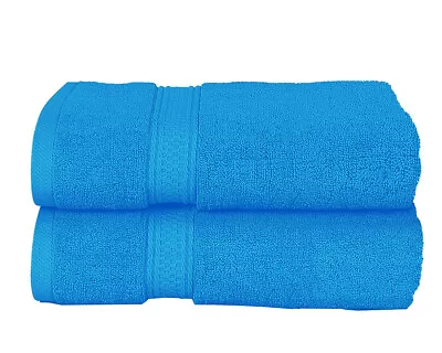 Pack Of 2 JK Large Bathsheets 100% Egyptian Cotton Bath Towels (80x140cm) 600GSM • £13.99