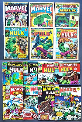 The MIGHTY WORLD Of MARVEL Weekly Lot (Bundle Of 14 Marvel UK Mid 1970's) • £7.99