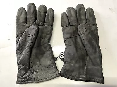 US Military Intermediate Cold Weather LEATHER GLOVES GoreTex NO CUFF MEDIUM 3 VG • $16.95