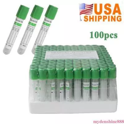 100pcs 3mL Glass Tubes Vacuum Blood Collection Tubes Heparin Sodium Tube -New • $27.99