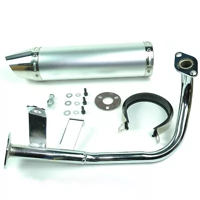 High Performance Chrome Exhaust Pipe Gy6-50 Qmb139 49cc Chinese Scooter • $49.99