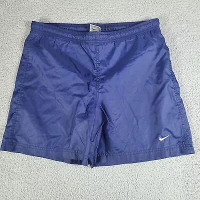 Vintage 2000s Nike Mesh Lined Mini Swoosh Running Shorts Size Medium • $20