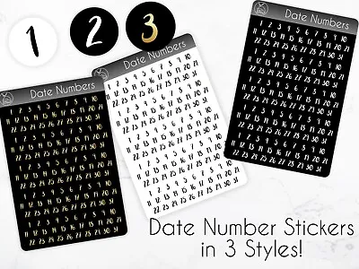 Minimalist Date Dot Planner And Journal Stickers | Calendar Decoration Stickers • £2.95