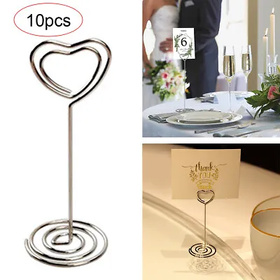 10x Table Number Stands Number Holders Clip Table Photo Stand Wedding Place Card • £3.19