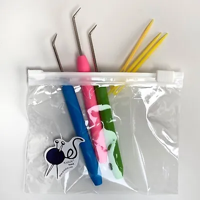 £6.20 • Buy KnitUK Knitting Loom Hooks Set Of 3. Blue, Pink And Green Picks + 3 Wool Needles