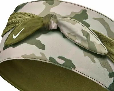 £15.77 • Buy NWT Nike WOMENS DRY HEAD TIE Reversible GREEN CAMO Bandana SWEAT WICKING   86418