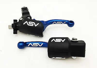 ASV F3 Shorty Blue Front Brake Clutch Perch Levers Dust Covers LT-R LTR 450 • $159.95
