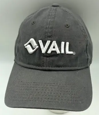$14.88 • Buy Vail Ski Resort Colorado Cap Strap Back Gray Cotton Canvas Hat Men