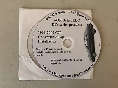 1996 - 2000 Volvo C70 Convertible Top Step By Step Installation Instructions DVD • $39.99